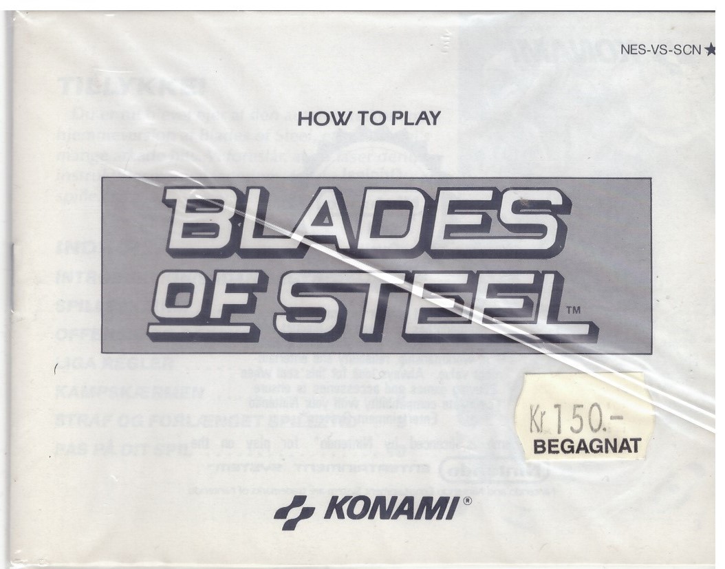 BLADES OF STEEL (NES MANUAL)